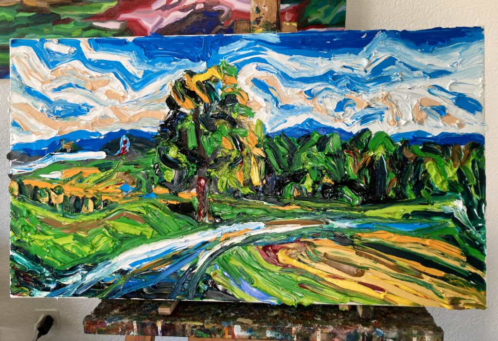 Baum in Erlinsbach 1, 45x80cm,2025